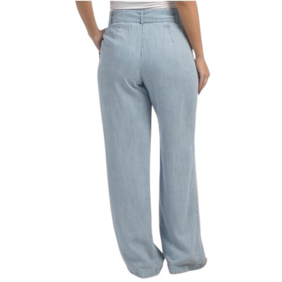 T TAHARI Wide Leg Pants With Belt - Picture 2 of 4